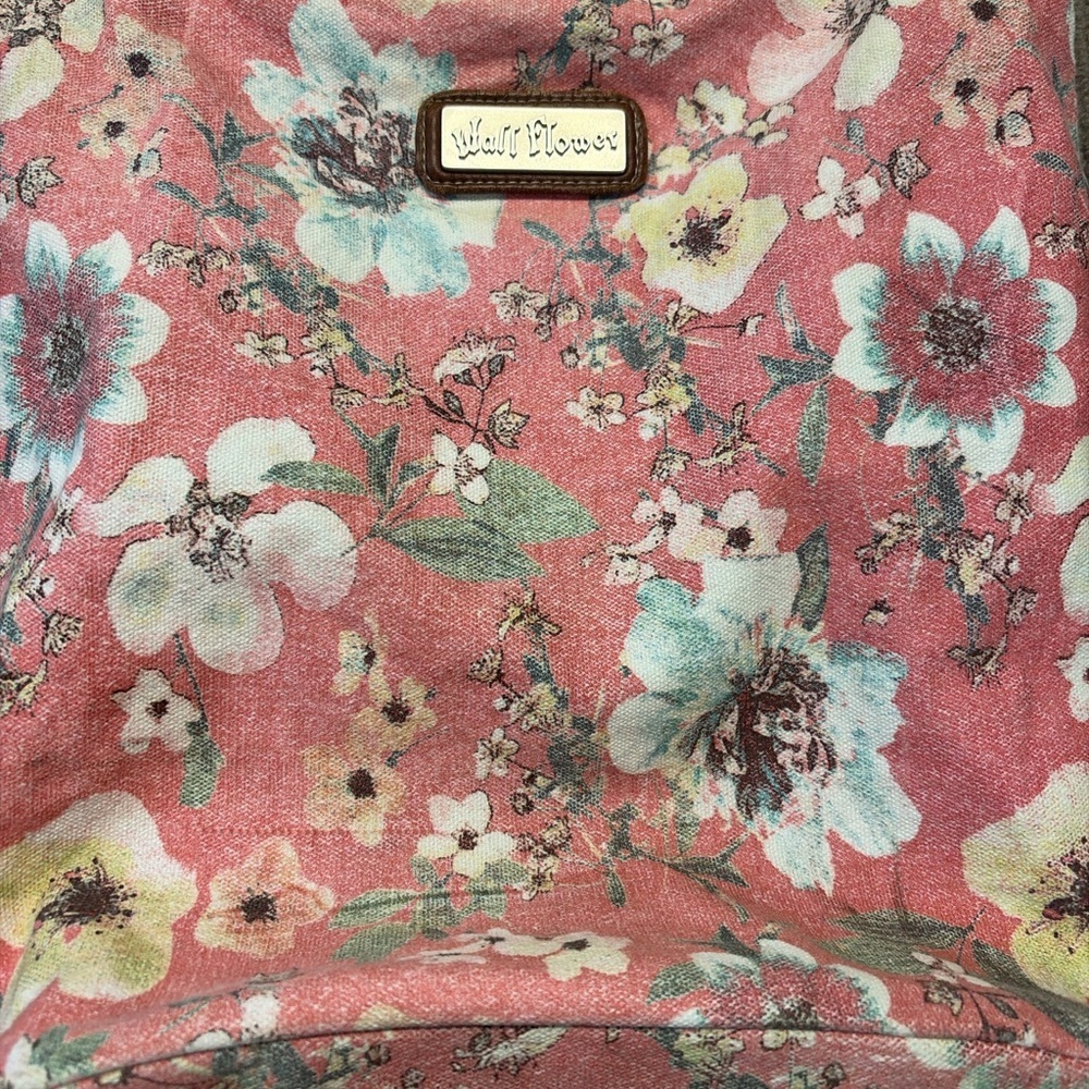 WallFlower Floral Y2K Shoulder Bag Pink Canvas Purse 0514 - Picture 2 of 6